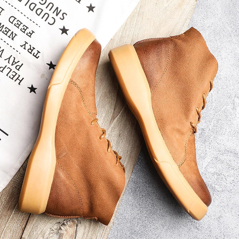 Bruno | Men's Leather-Look Lace-Up Ankle Boots