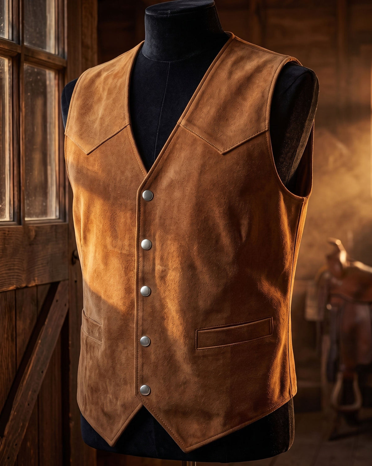 Federico | Men's Suede-Look Western Waistcoat