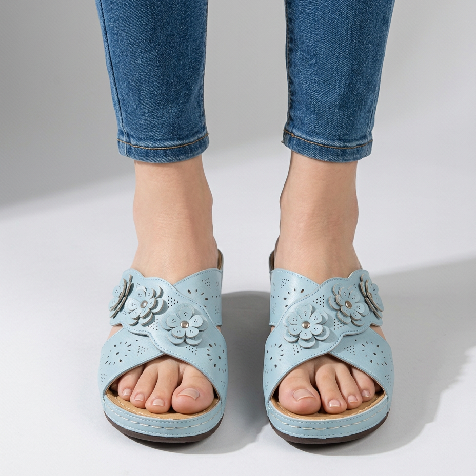 Marcella | Women's Floral Wedge Slides