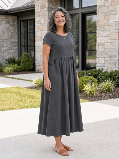 Tessa | Women's Relaxed Midi Dress with Pockets