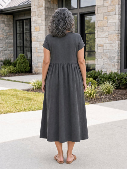 Tessa | Women's Relaxed Midi Dress with Pockets
