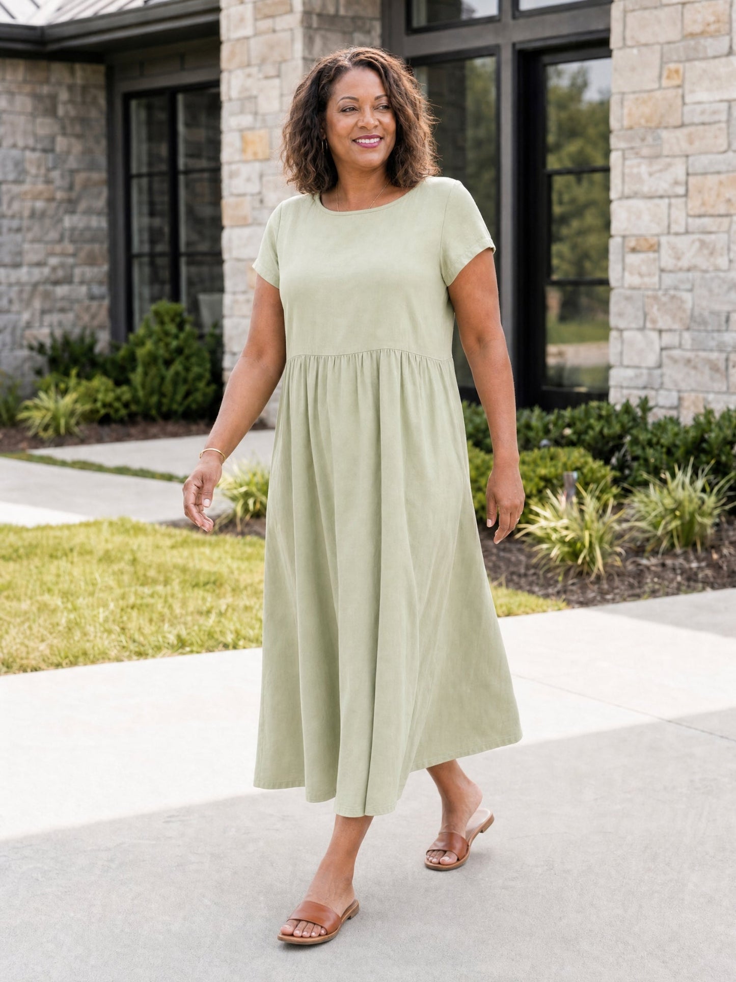 Tessa | Women's Relaxed Midi Dress with Pockets