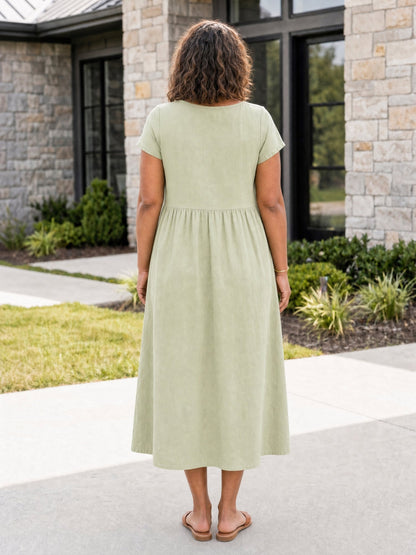 Tessa | Women's Relaxed Midi Dress with Pockets