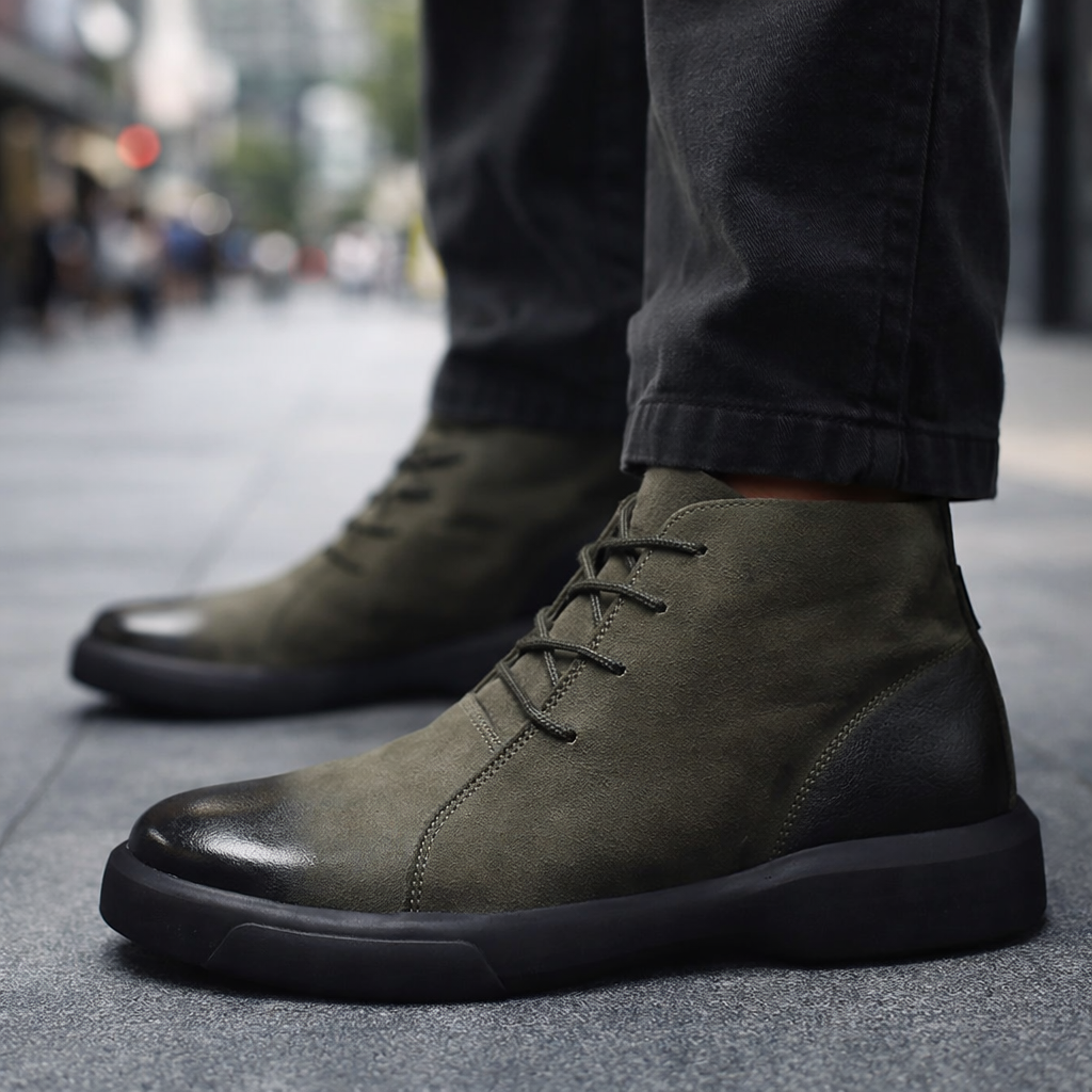 Bruno | Men's Leather-Look Lace-Up Ankle Boots