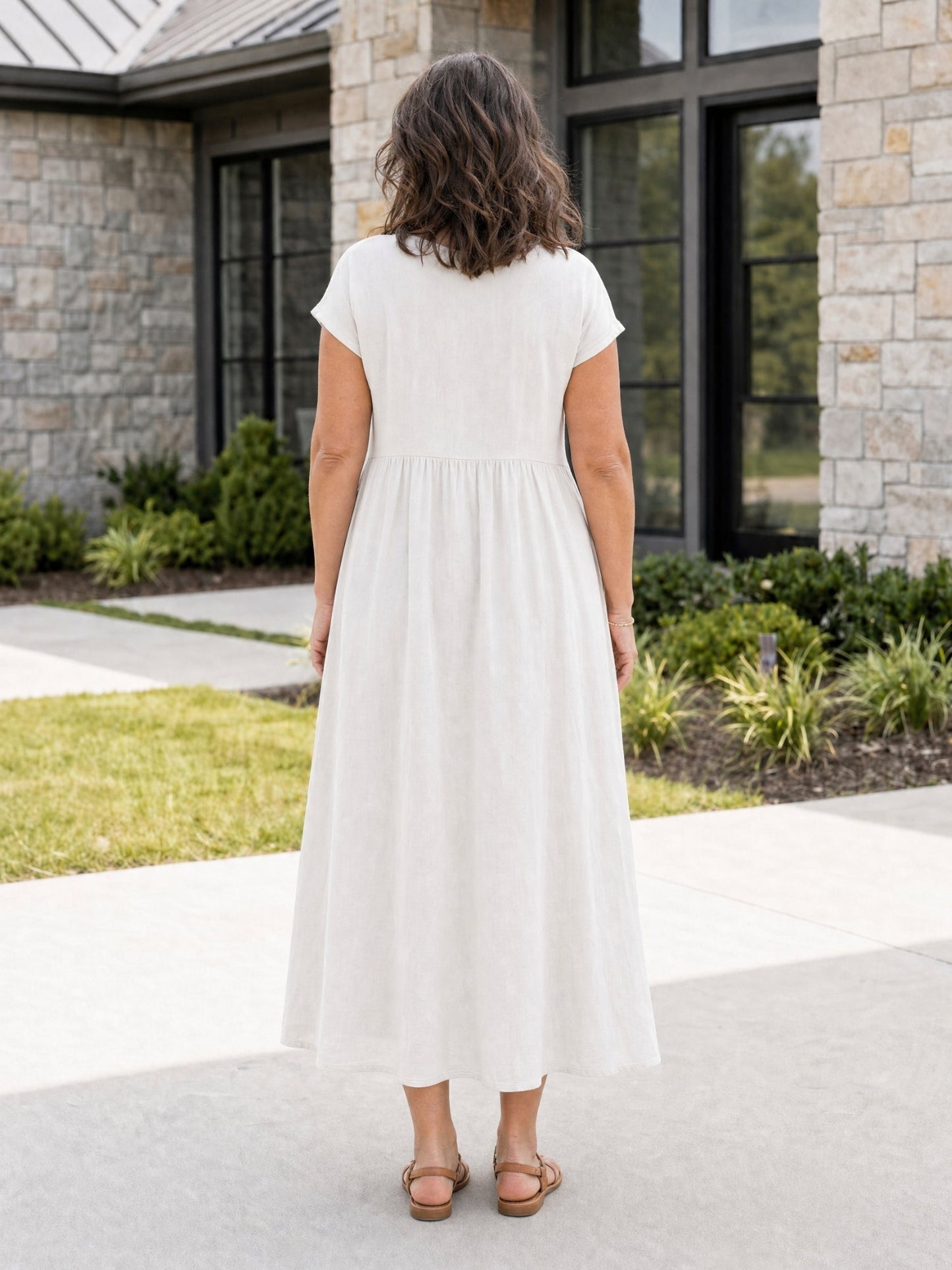 Tessa | Women's Relaxed Midi Dress with Pockets