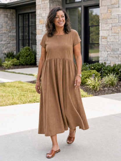 Tessa | Women's Relaxed Midi Dress with Pockets