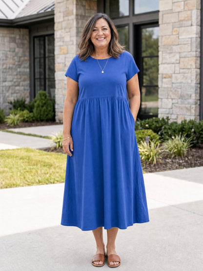 Tessa | Women's Relaxed Midi Dress with Pockets