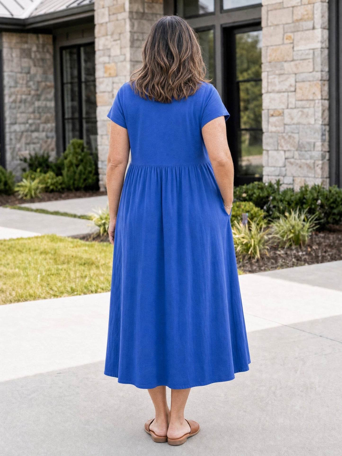 Tessa | Women's Relaxed Midi Dress with Pockets