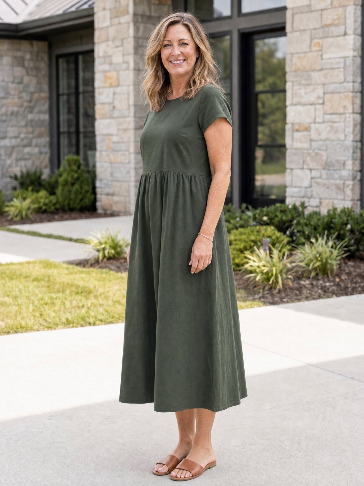 Tessa | Women's Relaxed Midi Dress with Pockets