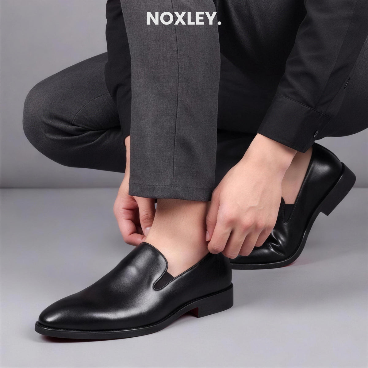 Massimo loafers in Black, easy slip-on