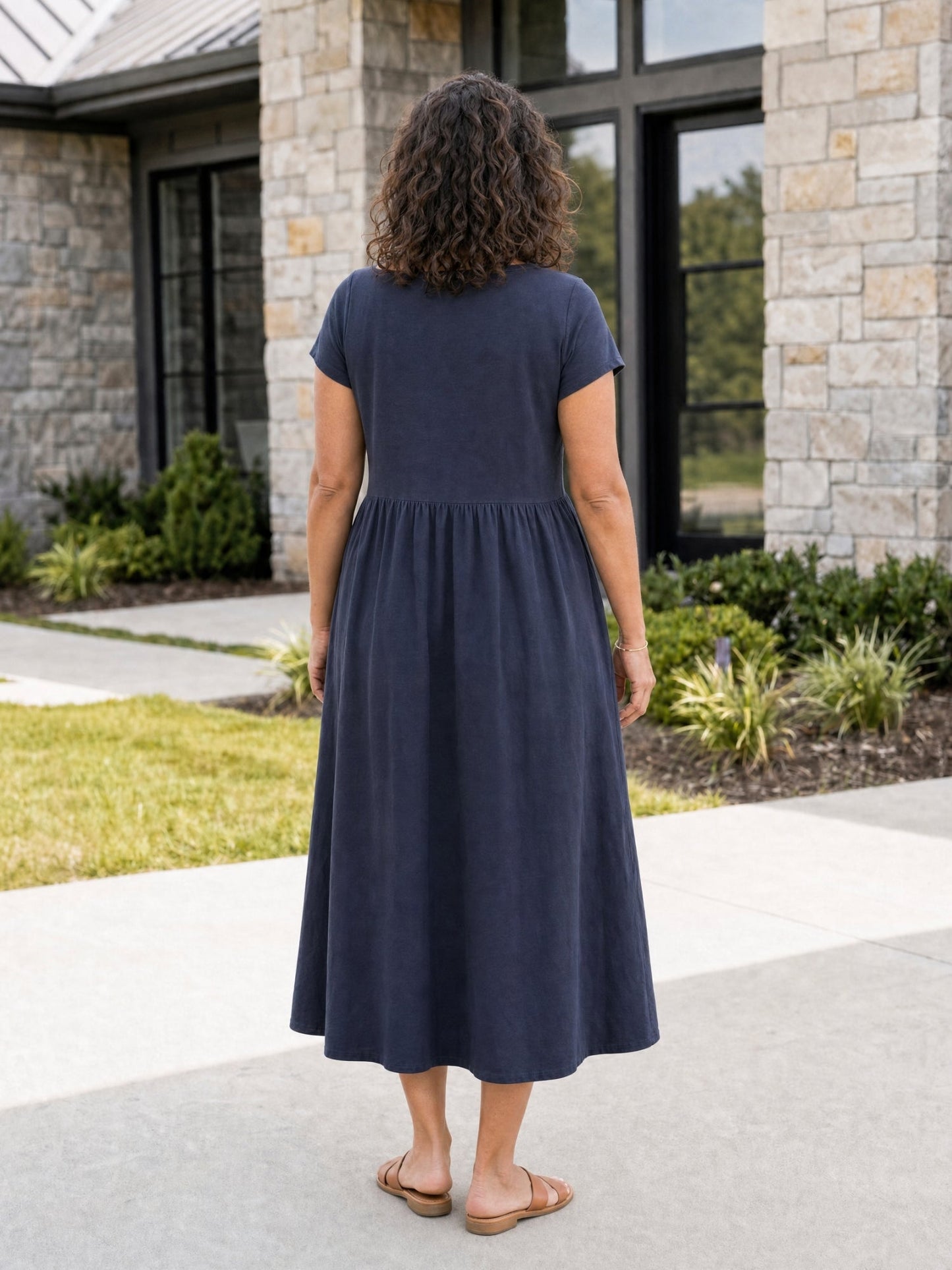 Tessa | Women's Relaxed Midi Dress with Pockets