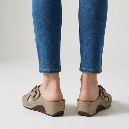 Marcella | Women's Floral Wedge Slides