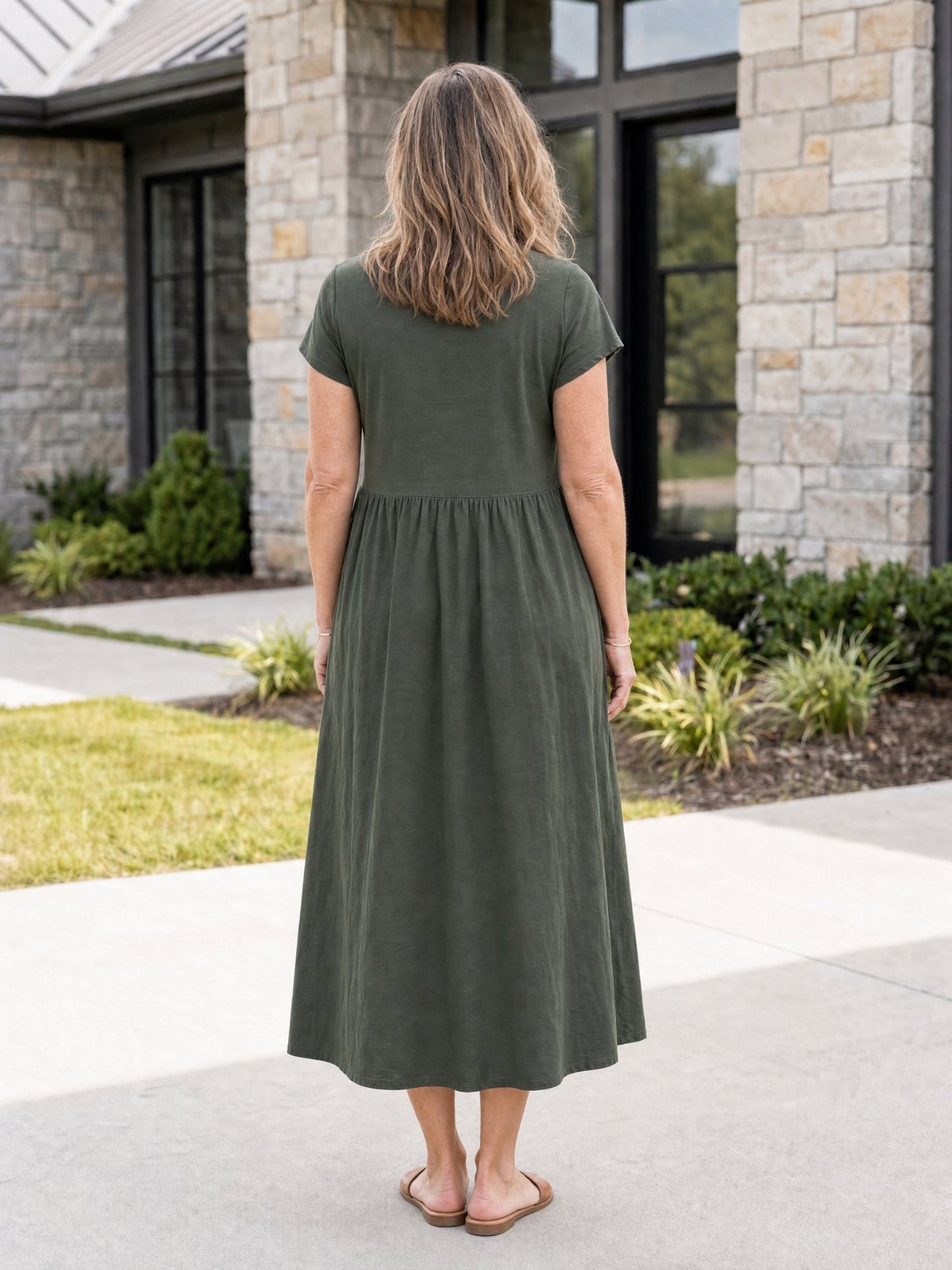 Tessa | Women's Relaxed Midi Dress with Pockets