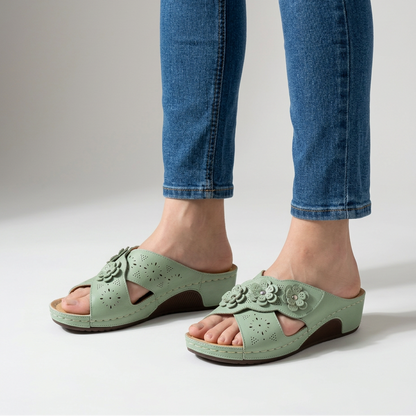 Marcella | Women's Floral Wedge Slides