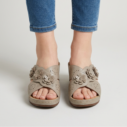 Marcella | Women's Floral Wedge Slides
