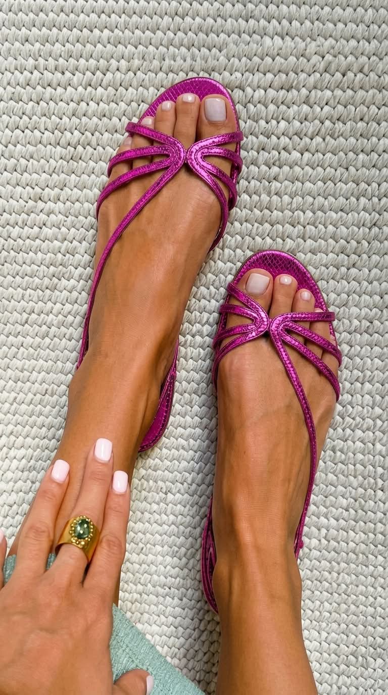 Sylvie | Women's Knotted Metallic Sandals