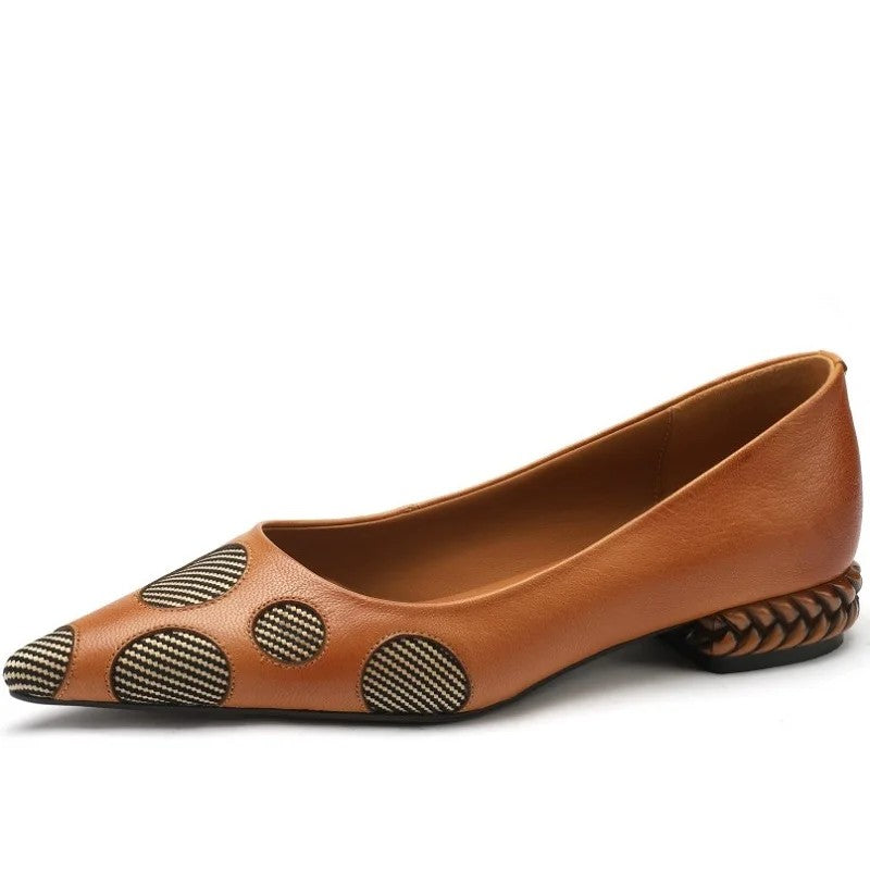Giulia | Women's Pointed-Toe Dotted Flats