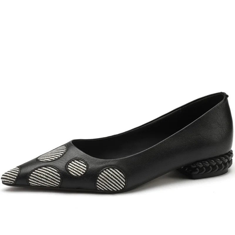 Giulia | Women's Pointed-Toe Dotted Flats