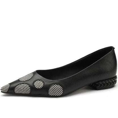 Giulia | Women's Pointed-Toe Dotted Flats