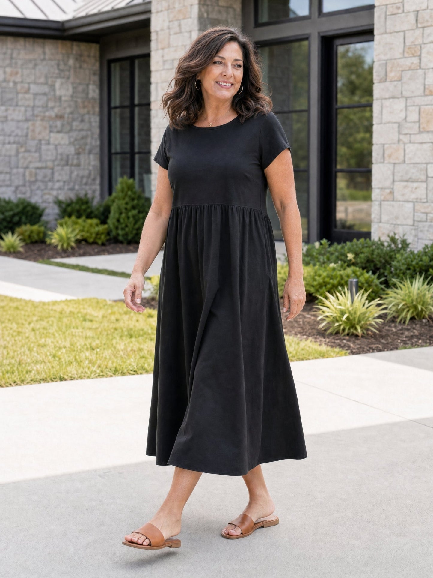 Tessa | Women's Relaxed Midi Dress with Pockets