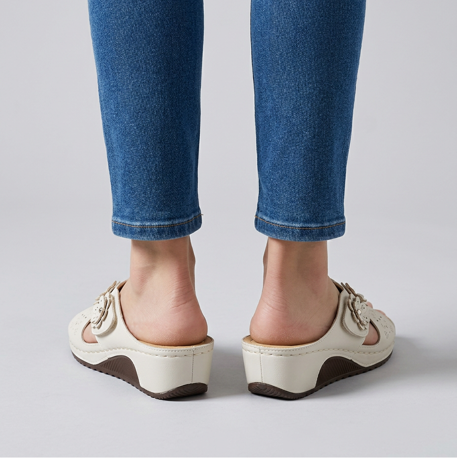 Marcella | Women's Floral Wedge Slides