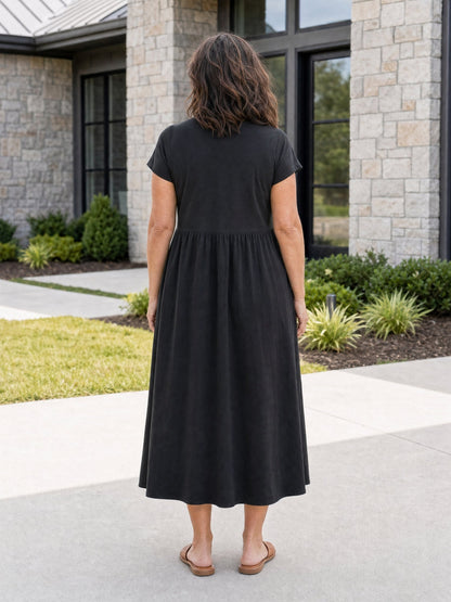 Tessa | Women's Relaxed Midi Dress with Pockets