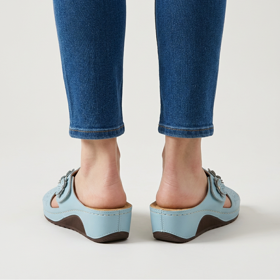 Marcella | Women's Floral Wedge Slides