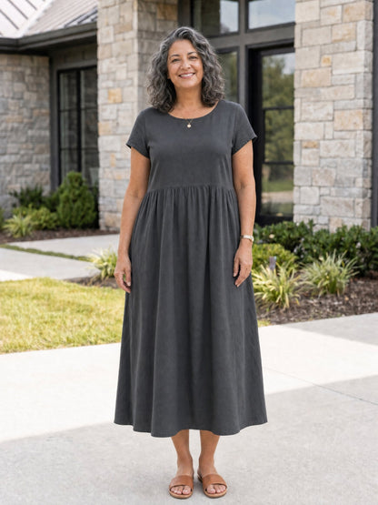 Tessa | Women's Relaxed Midi Dress with Pockets