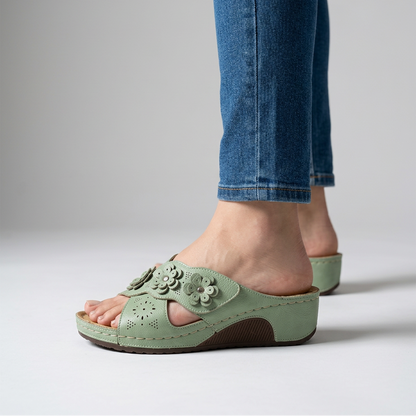 Marcella | Women's Floral Wedge Slides