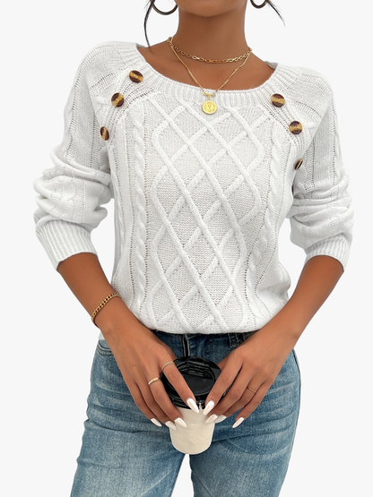 Colette | Women's Textured Button Jumper