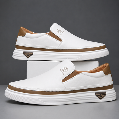 Rory | Men's Leather-Look Slip-On Trainers