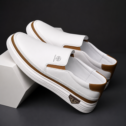 Rory | Men's Leather-Look Slip-On Trainers