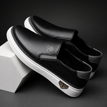 Rory | Men's Leather-Look Slip-On Trainers