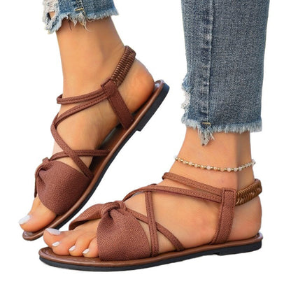 Elsie | Women's Bow Cross-Strap Sandals