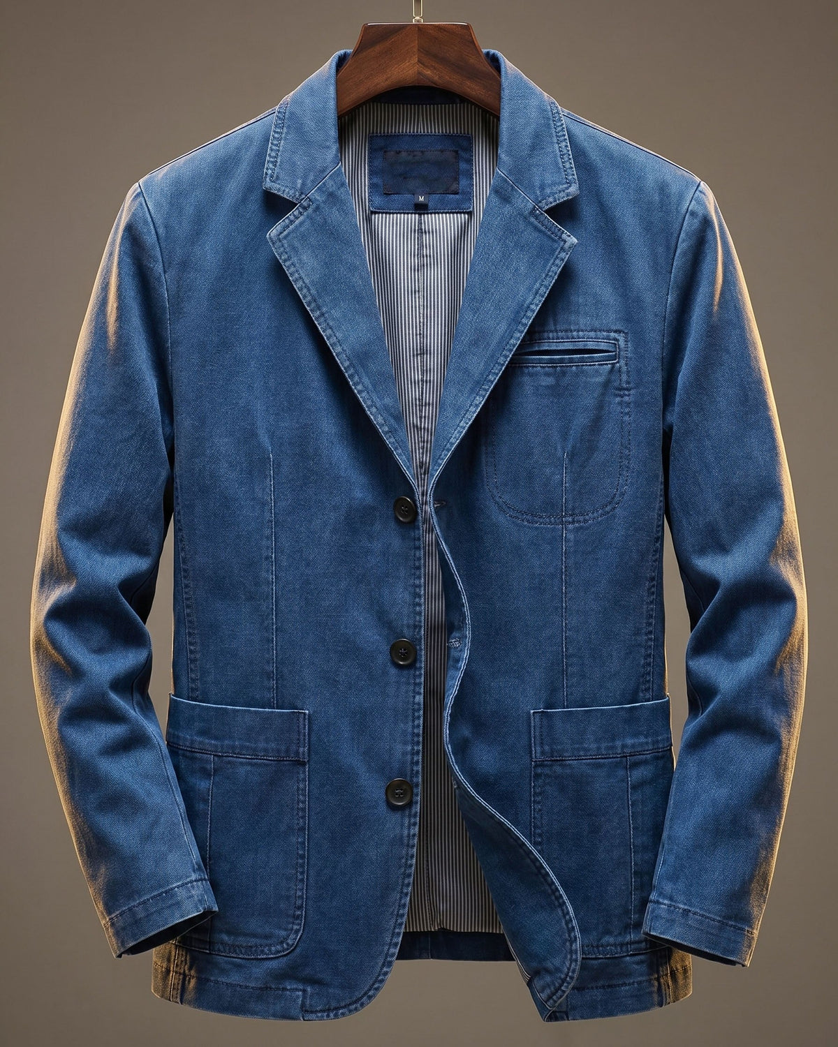 Salvatore | Men's Washed Denim-Look Blazer