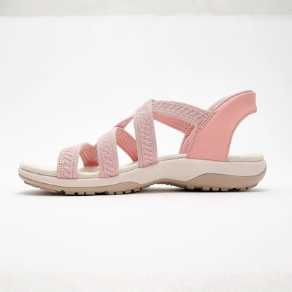Romy | Women's Knit Crossover Slip-On Sandals