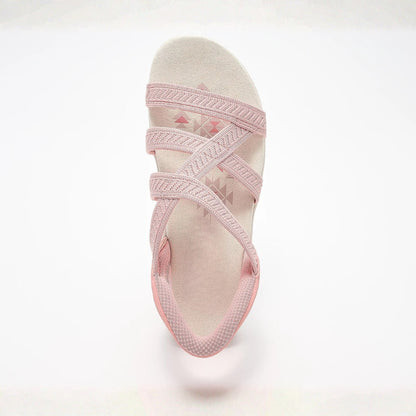 Romy | Women's Knit Crossover Slip-On Sandals