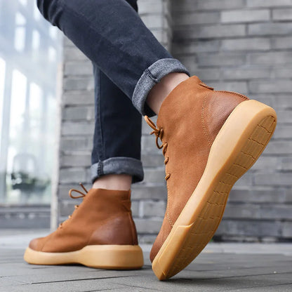 Bruno | Men's Leather-Look Lace-Up Ankle Boots