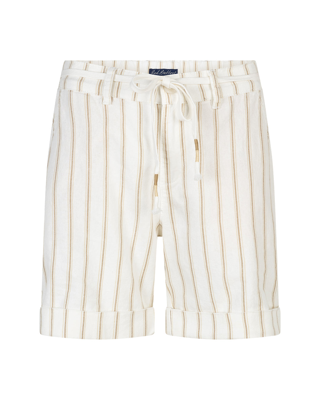Camille Red Button Stripe Shorts