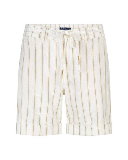 Camille Red Button Stripe Shorts