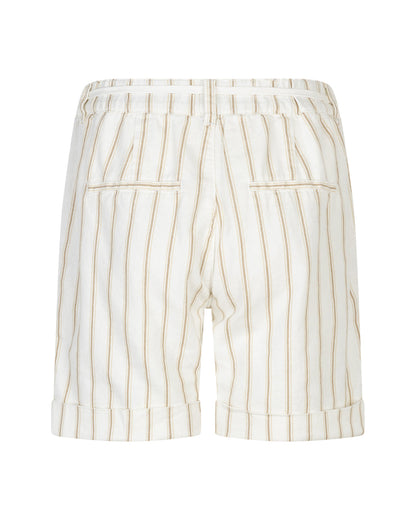 Camille Red Button Stripe Shorts