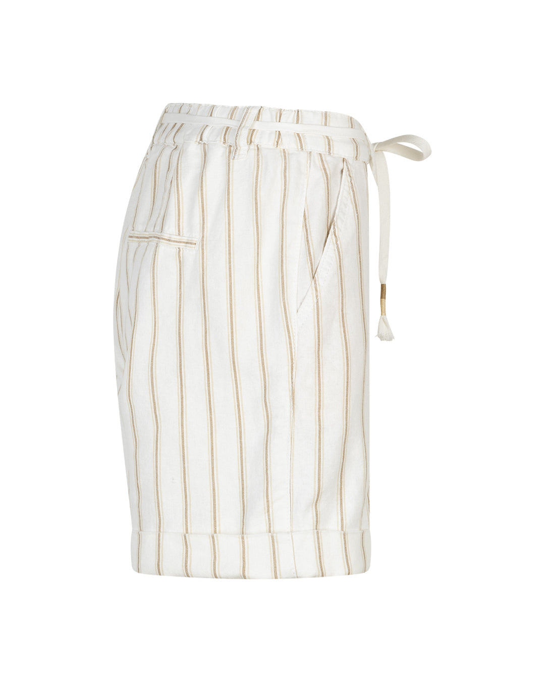 Camille Red Button Stripe Shorts