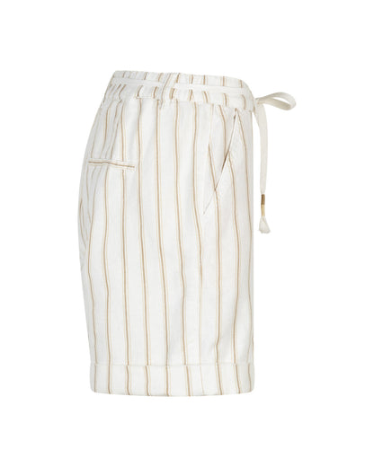 Camille Red Button Stripe Shorts
