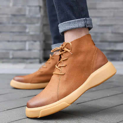 Bruno | Men's Leather-Look Lace-Up Ankle Boots