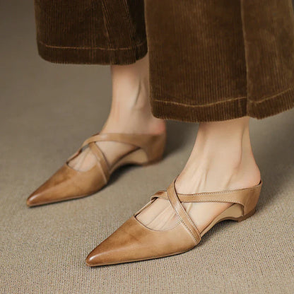 Goldie Leather Mules