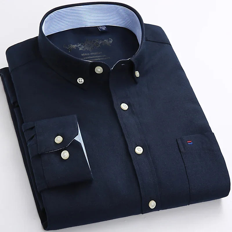 Men's Long-Sleeve Oxford Shirt