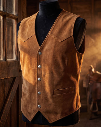 Federico | Men's Suede-Look Western Waistcoat