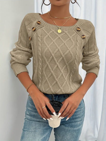 Colette | Women's Textured Button Jumper