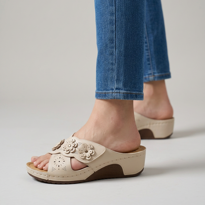 Marcella | Women's Floral Wedge Slides