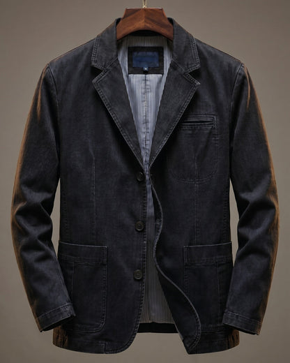 Salvatore | Men's Washed Denim-Look Blazer